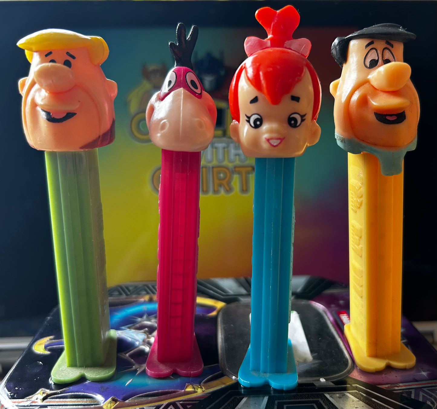 Vintage 1992 Flintstones PEZ Set – Fred, Dino, Barney & Pebbles