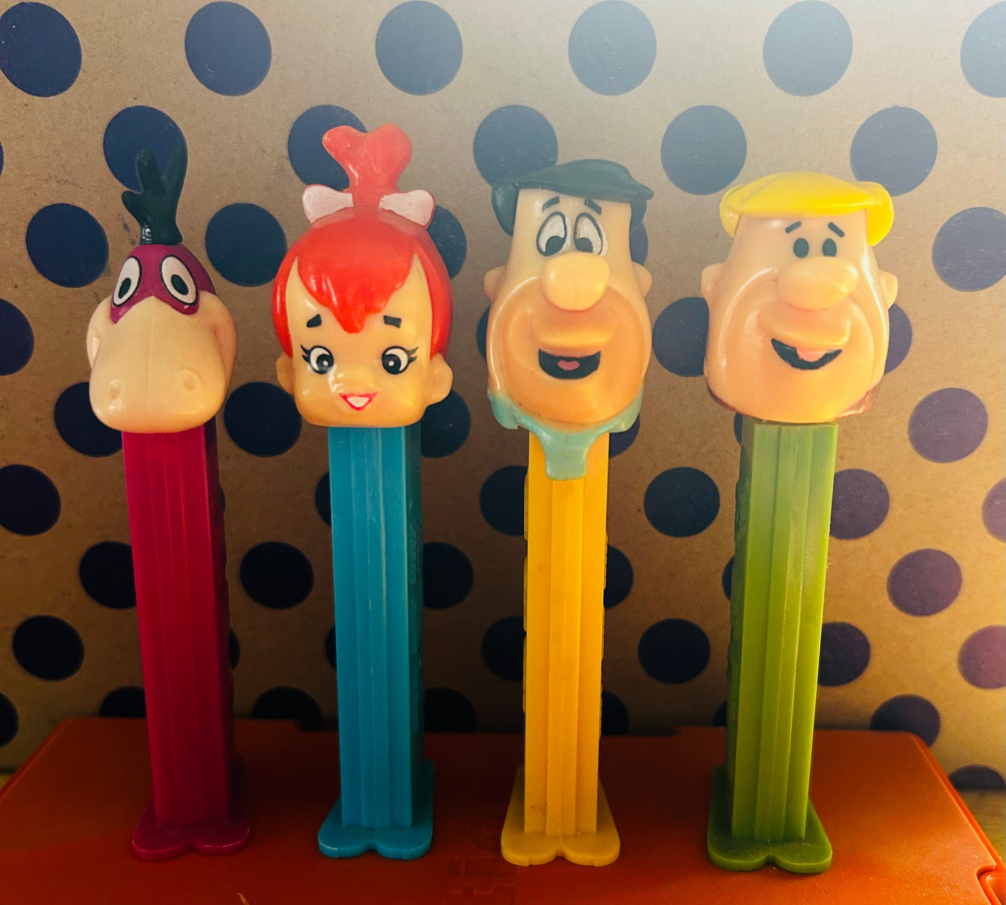 Vintage 1992 Flintstones PEZ Set – Fred, Dino, Barney & Pebbles