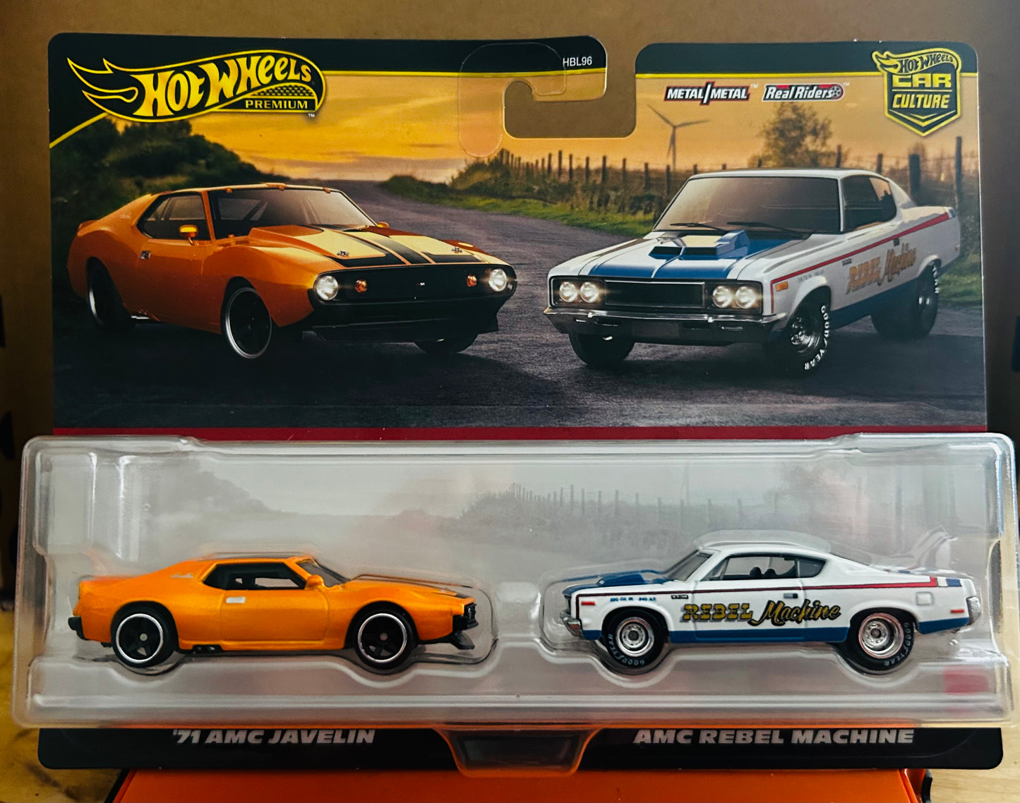 Hot Wheels Premium – ’71 AMC Javelin & AMC Rebel Machine (2-Pack)