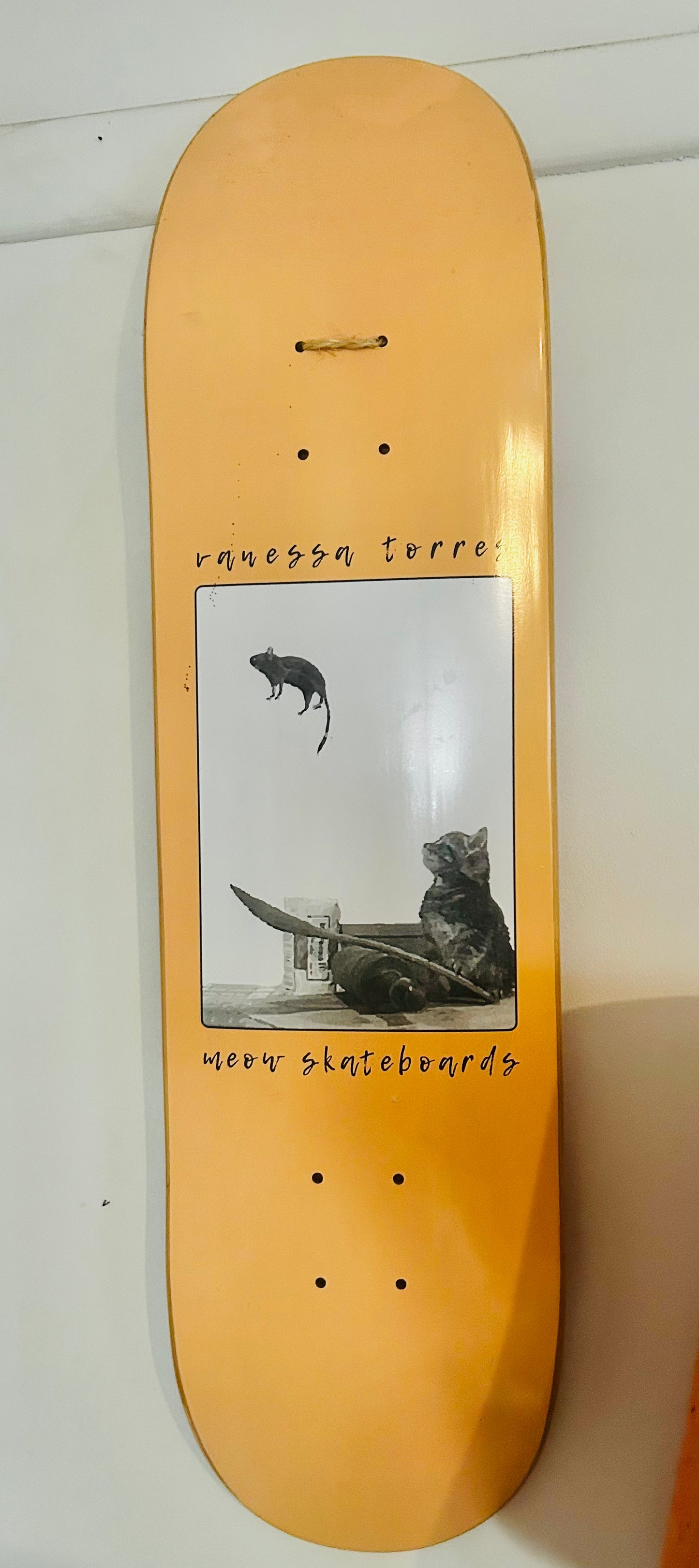 Vanessa Torres Pro Model – Meow Skateboards “Cat & Mouse” Deck (8.0")