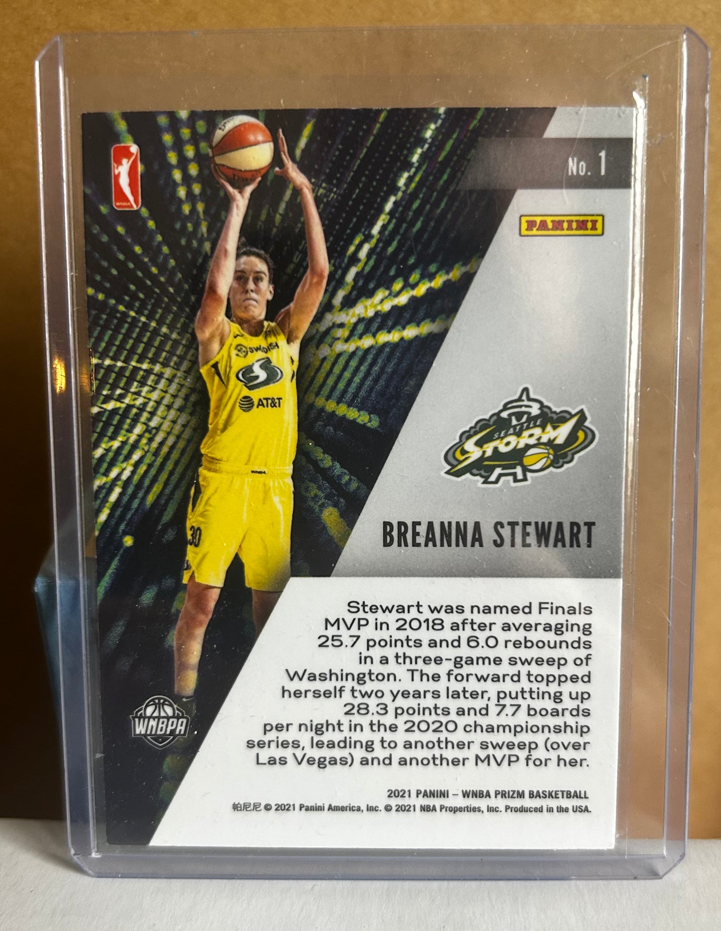2021 Panini Prizm WNBA “Get Hyped” Silver Prizm – Breanna Stewart #1