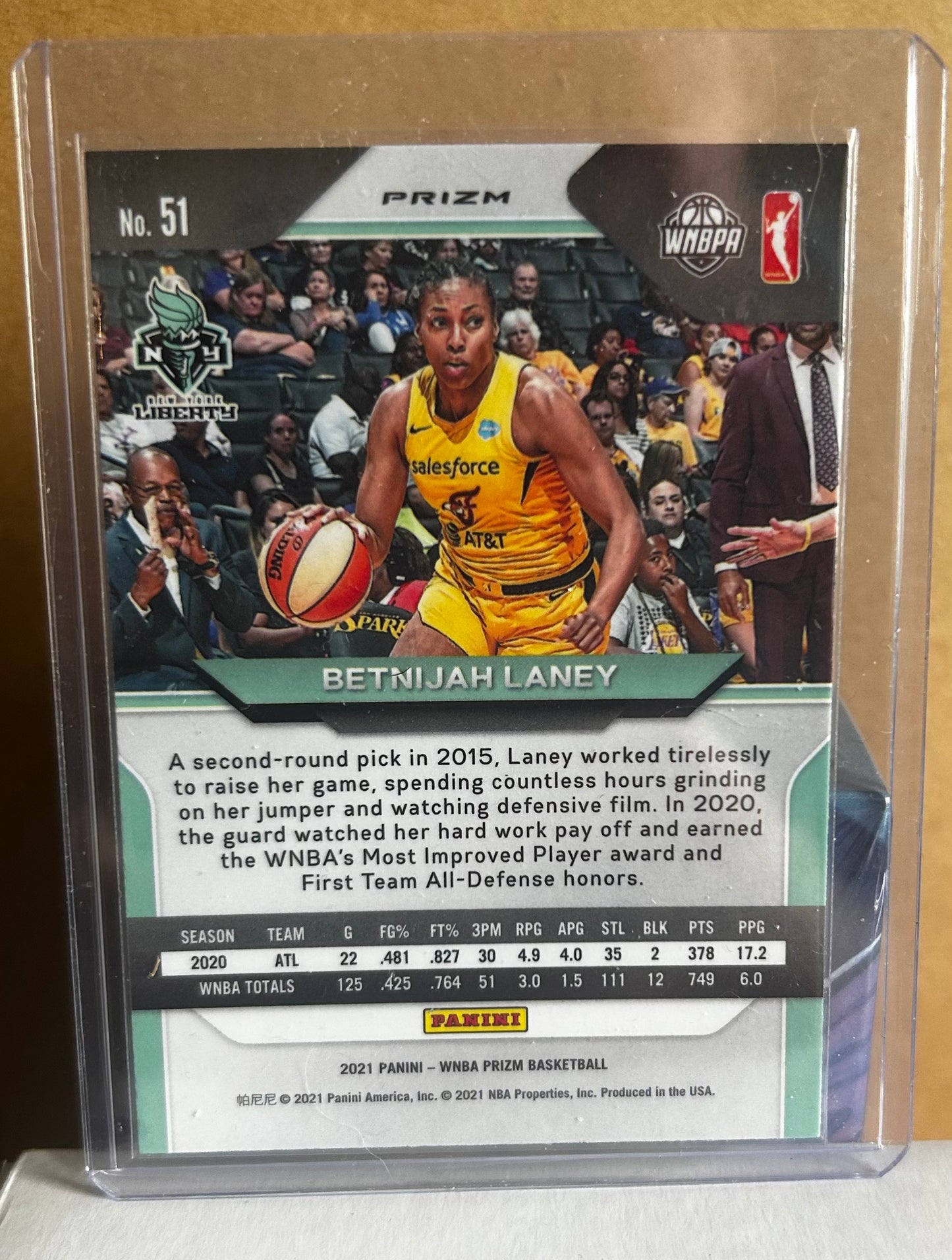 2021 Panini Prizm WNBA - Betnijah Laney #51 Green Prizm SP