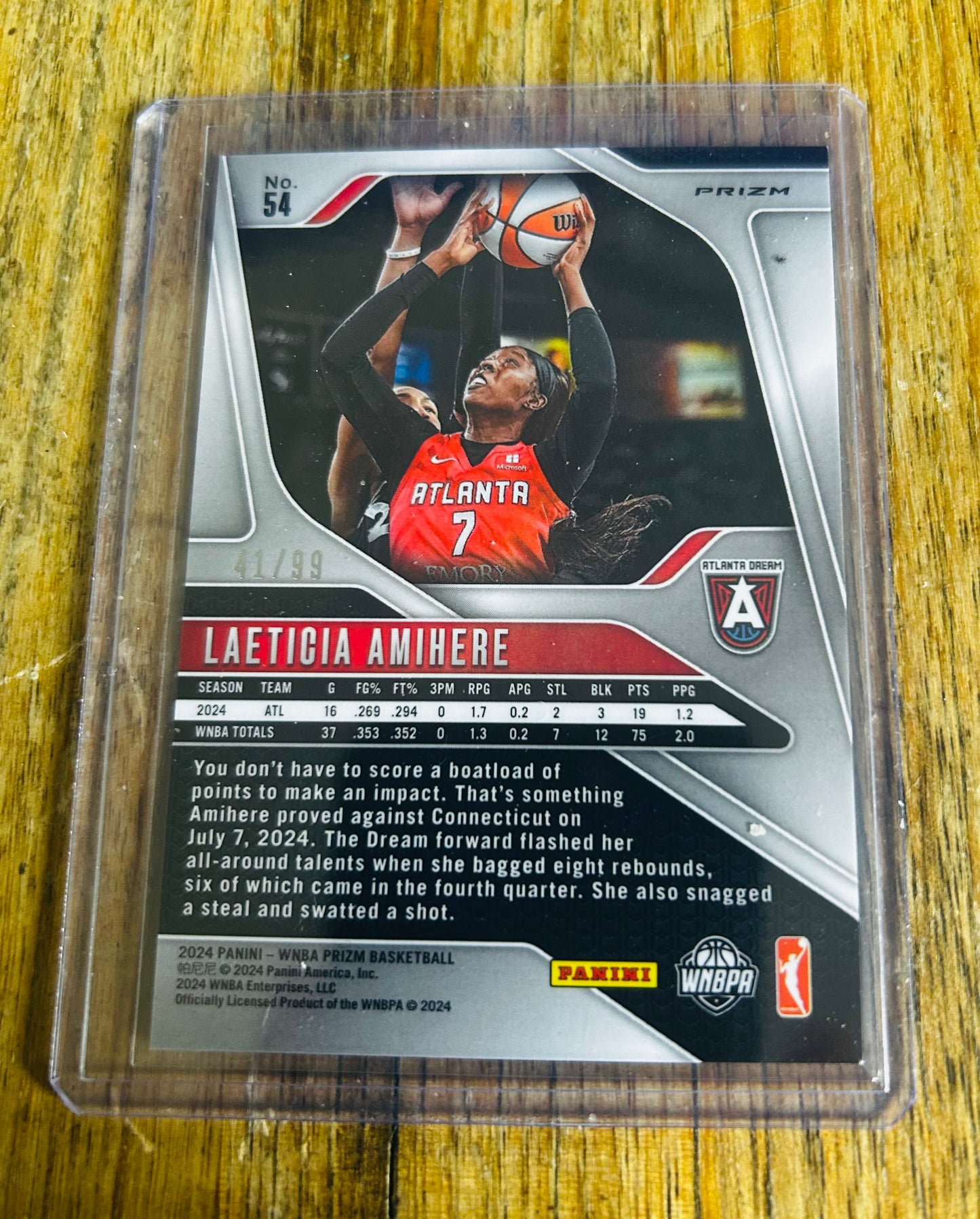 2024 Prizm Laeticia Amihere (Cracked Ice Silver holo)