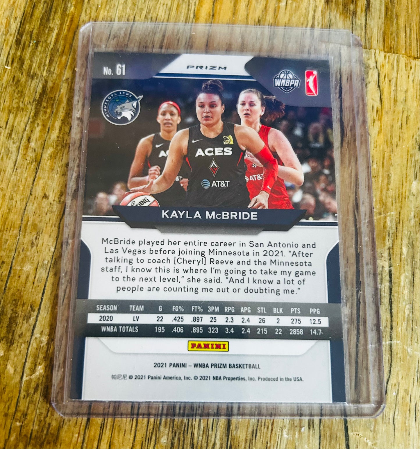 2021 Panini Prizm #61 Kayla McBride (red)