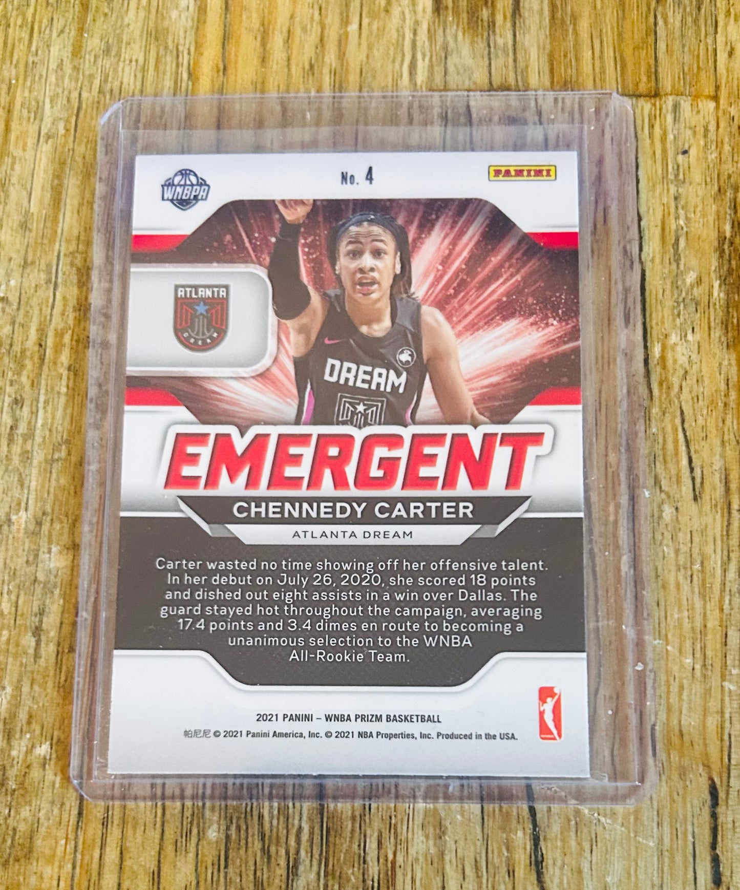 2021 Panini WNBA Prizm Emergent Chennedy Carter