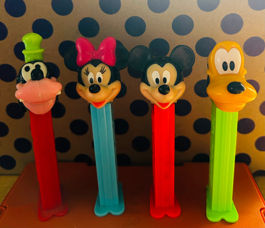 Vintage Disney PEZ Set – Mickey, Goofy, Minnie & Pluto