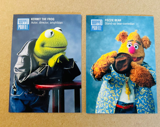 Muppets Trading Cards - Fozzie and Kermit (1993)