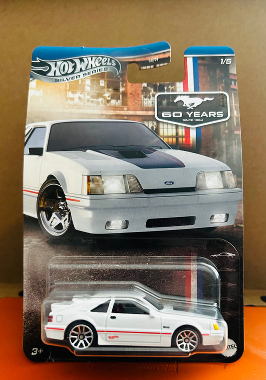 Hot Wheels ’82 Ford Mustang – 60 Years of Mustang (2024 Silver Series 1/5) – Carded