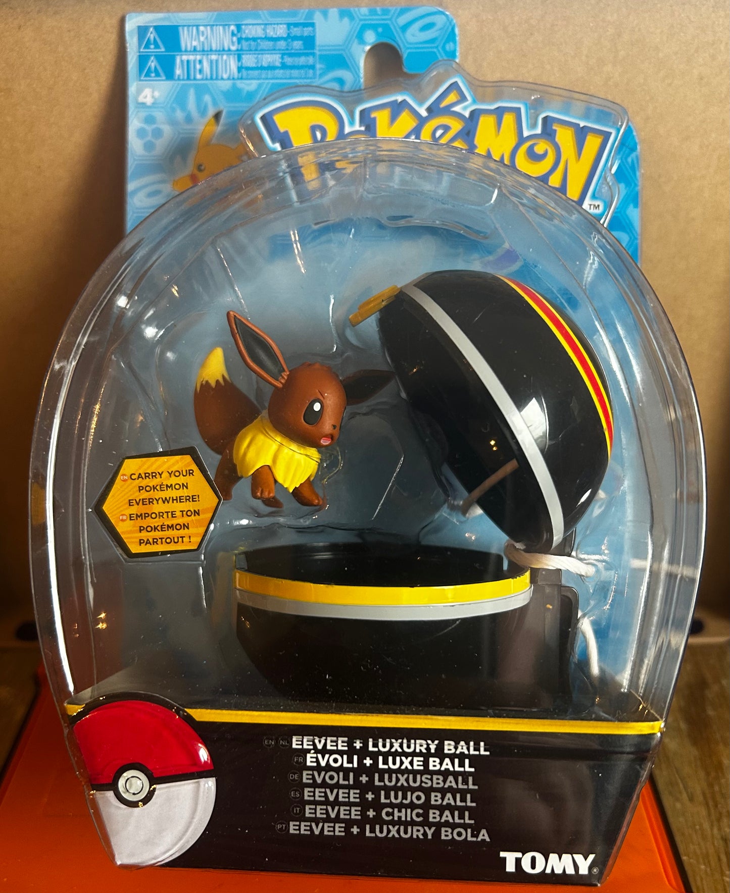 Pokemon Eevee Luxury Ball Action Figure Clip Carry