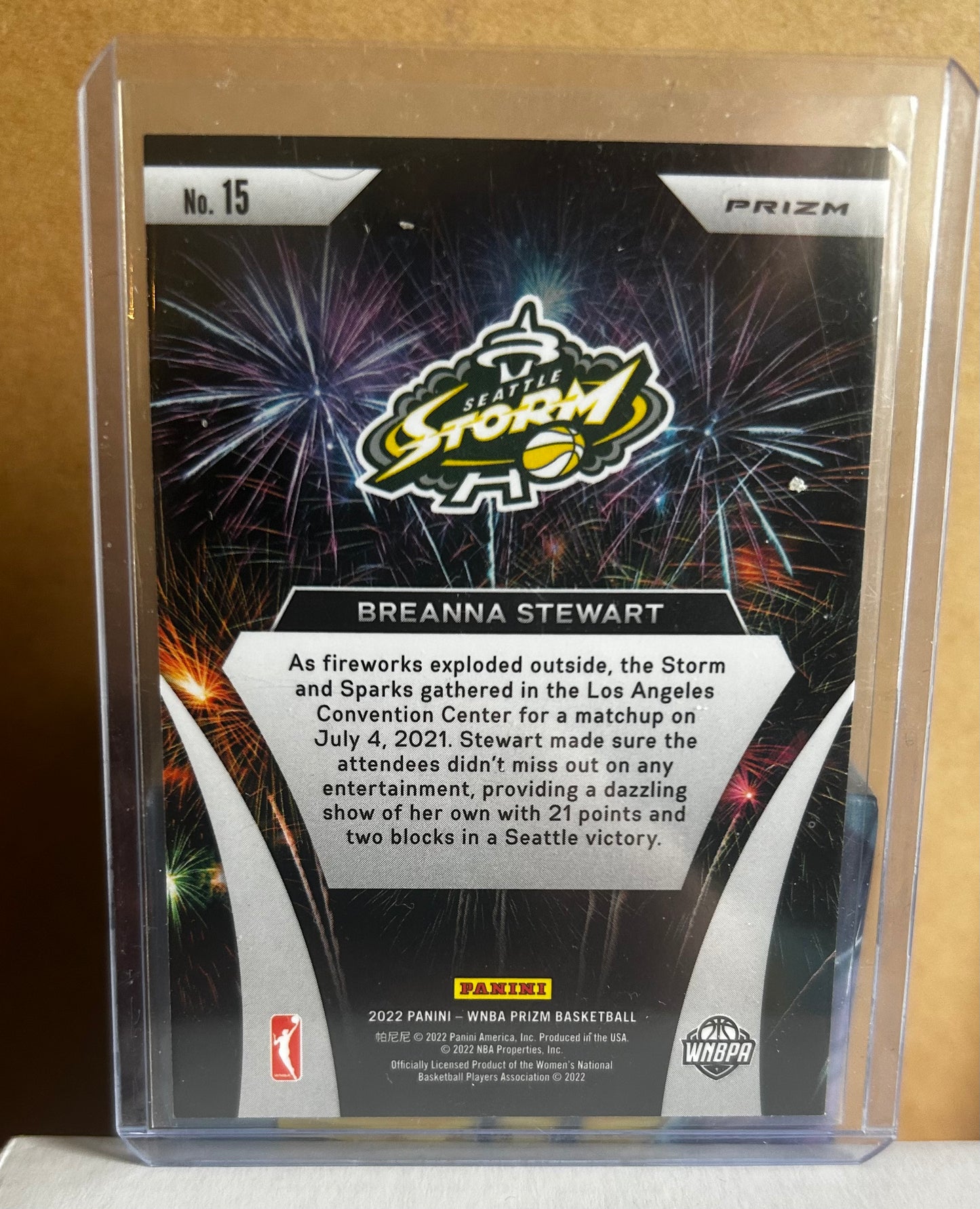 2022 #15 Breanna Stewart WNBA Green Prizm