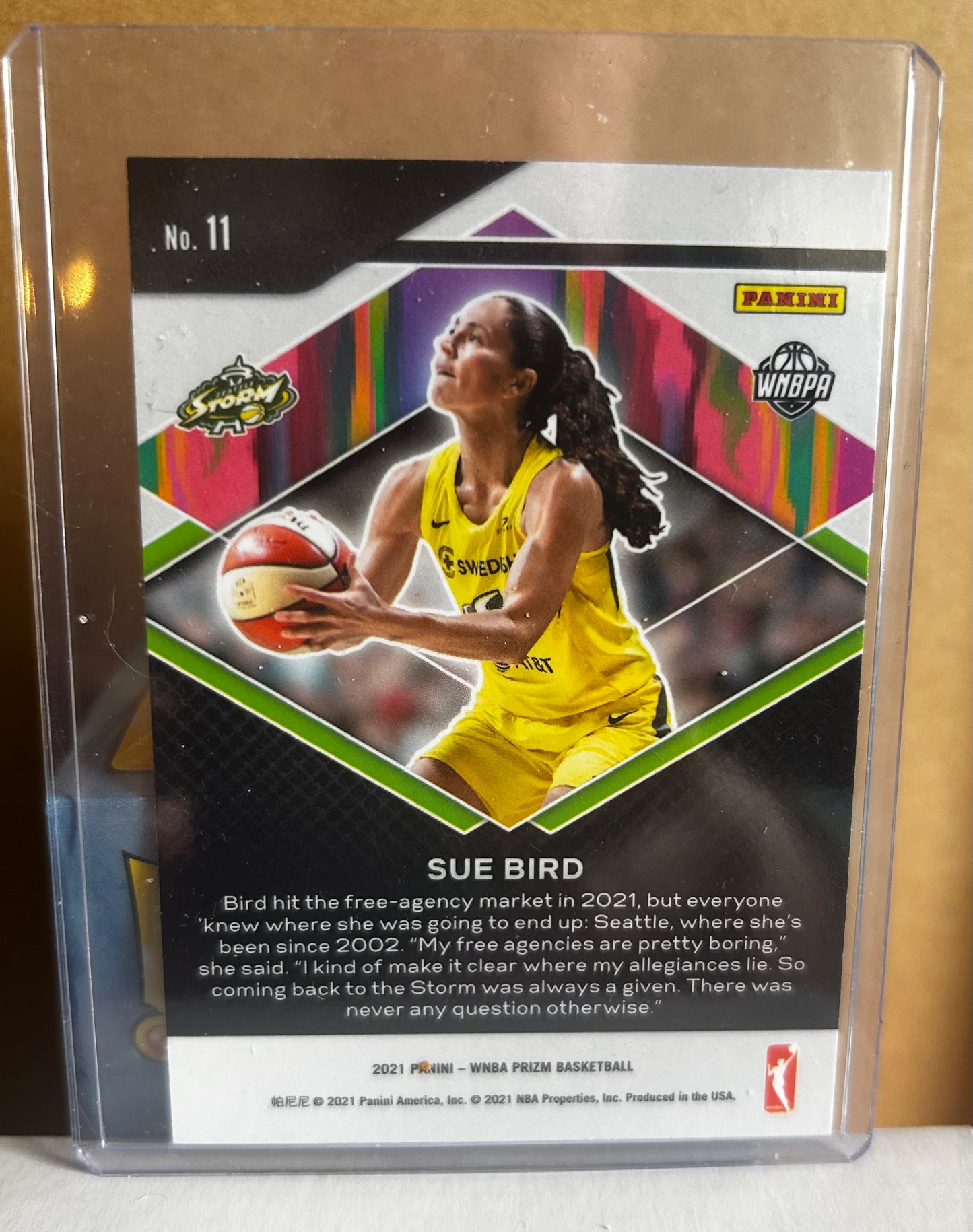 2021 Prizm WNBA Sue Bird FEARLESS card #11 (silver)