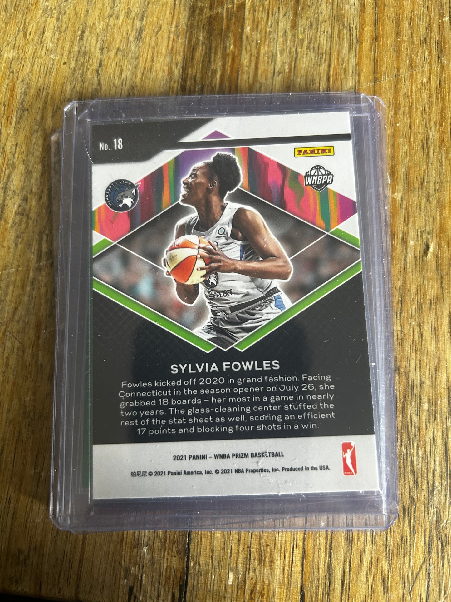 2021 Panini Prizm WNBA - Fearless #18 Sylvia Fowles