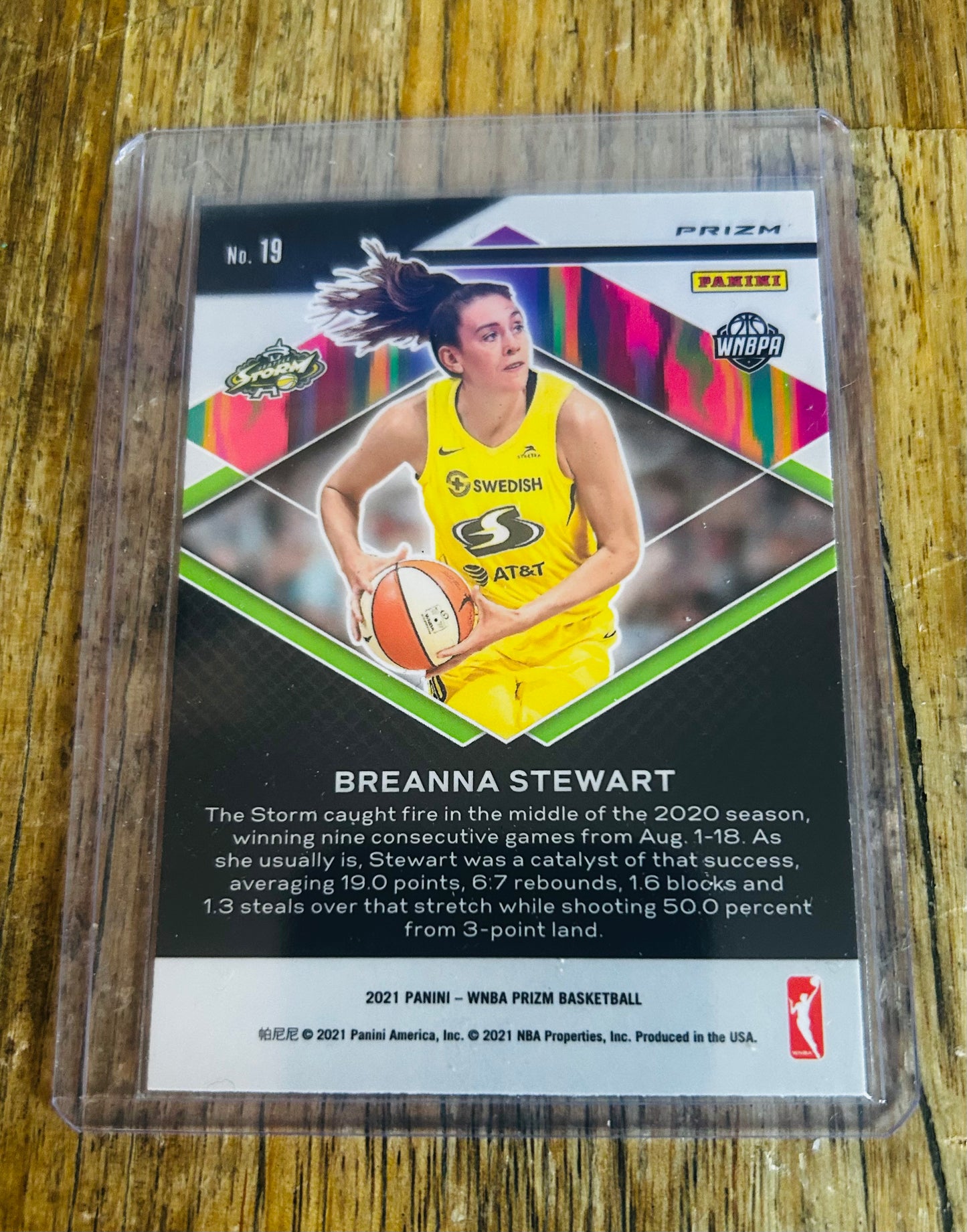 2021 Prizm Fearless Breanna Stewart  #19 (Green Prizm)